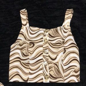 Crop top with buttons